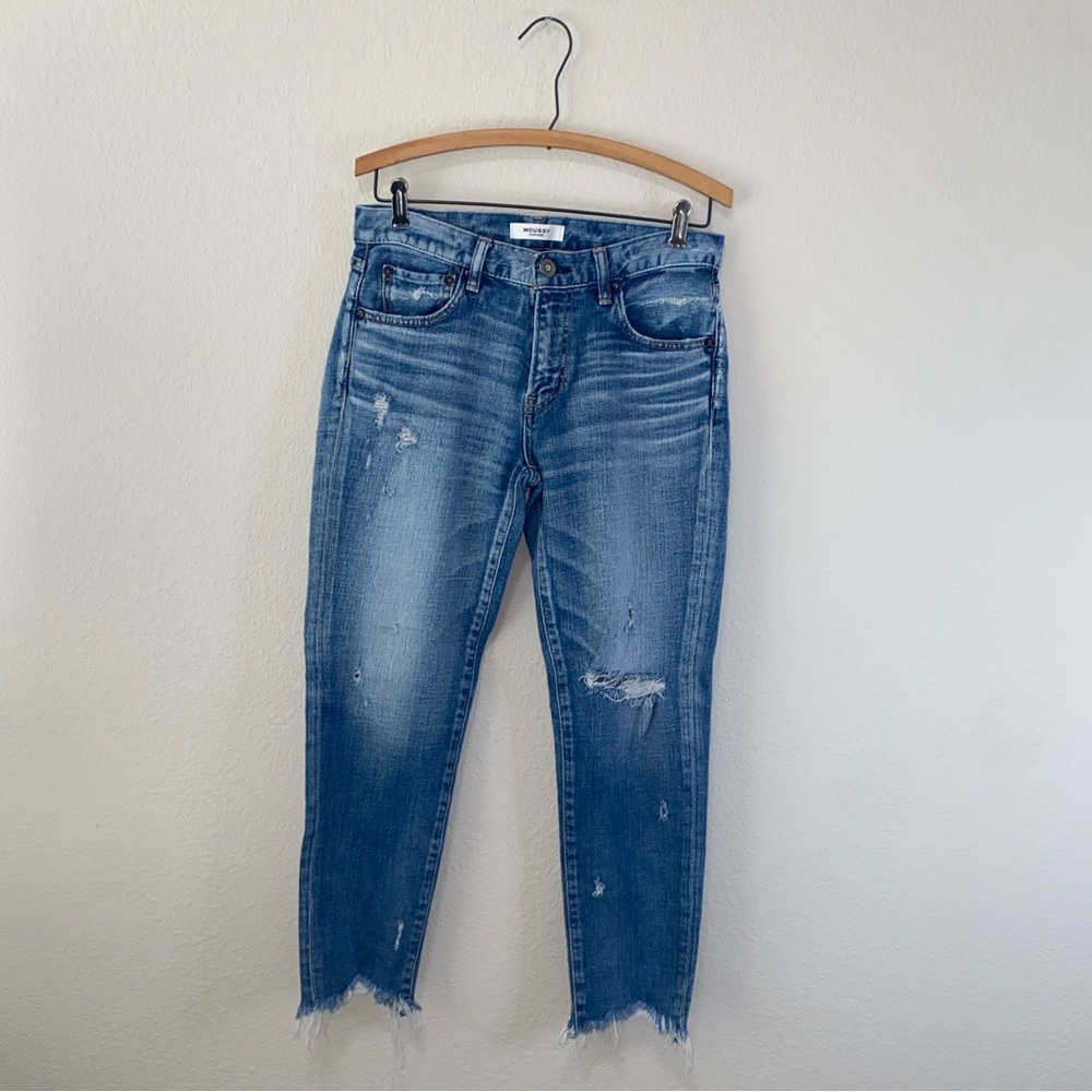 🎈Moussy Vintage Glendele Light Wash Distressed Zipper Fly Skinny Jeans! - Picture 3 of 13